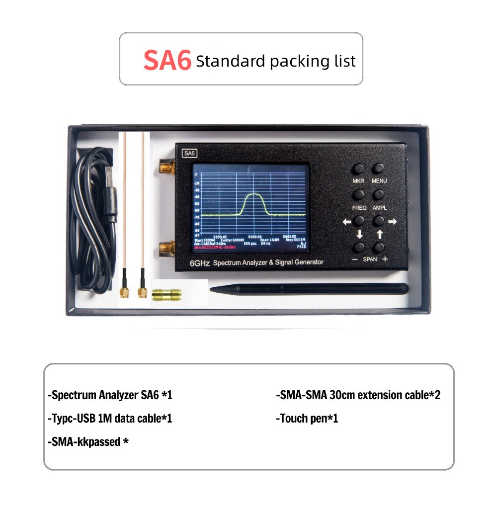 SA6 6GHz Digital Handheld Port - Signal Generator Spectrum Analyzer 评论和价格