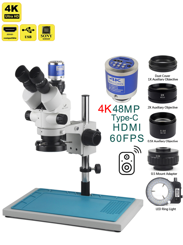 3.5X-90X Simul-Focal Stereo Tr - Stereo Trinocular Microscope Pcb 评论和价格