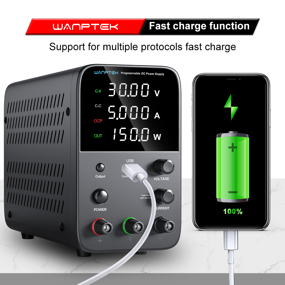 Wanptek Programmable DC Power  - Programmable Dc Power Supply 30V 10A 评论和价格