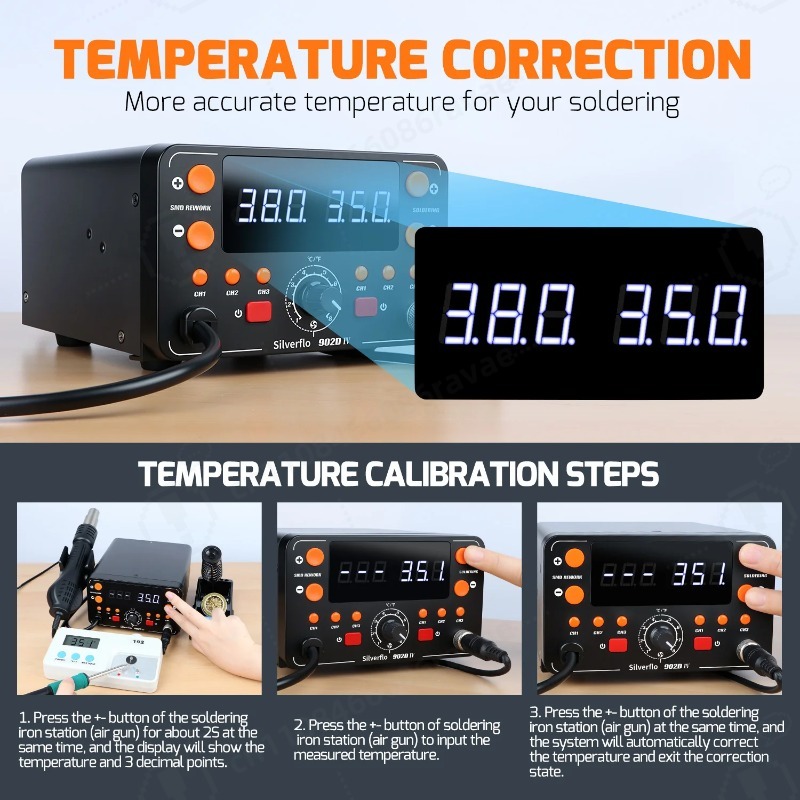 902D-IV 775W Soldering Station - Hot Air Rework Station T12 评论和价格
