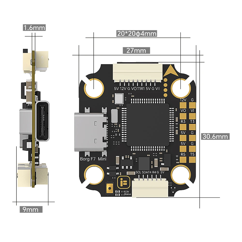 IFlight Borg F7 Mini Stack ICM - Fpv Flight Controller F7 Stack 60A 评论和价格