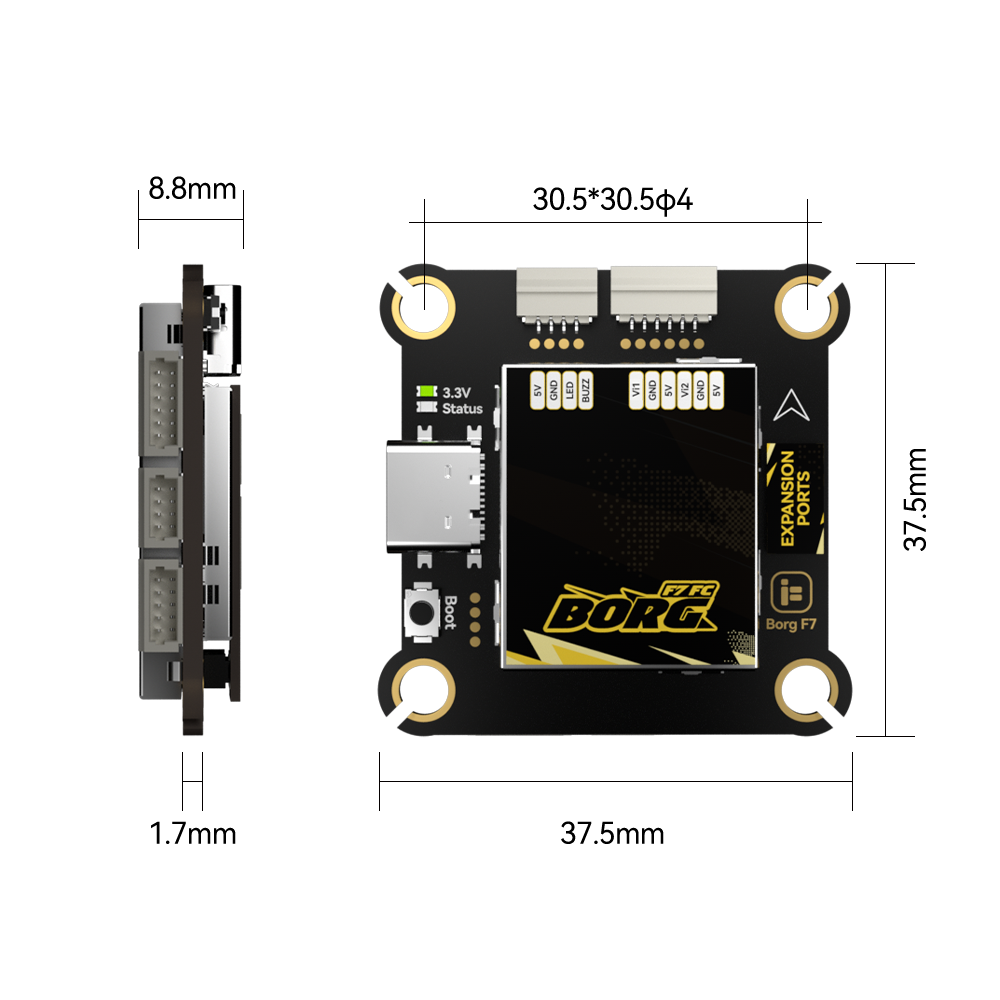 IFlight Borg F7 + Borg 60 ESC  - Fpv Flight Controller F7 Stack 60A 评论和价格