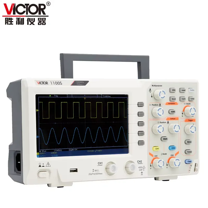VICTOR 1100S 100 MHz Bandwidth - Digital Storage Oscilloscope 100Mhz 评论和价格