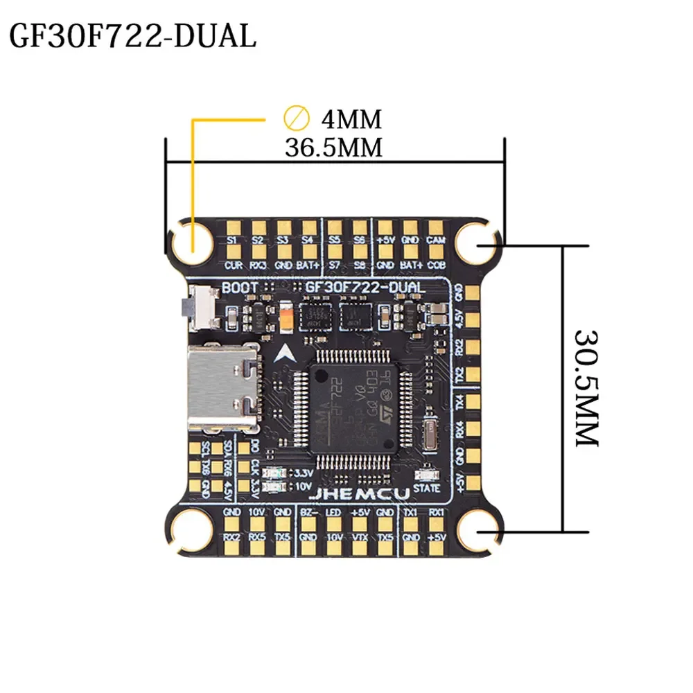 UniFlyJHEMCU F7 Stack F722 Dua - Fpv Flight Controller F7 Stack 60A 评论和价格