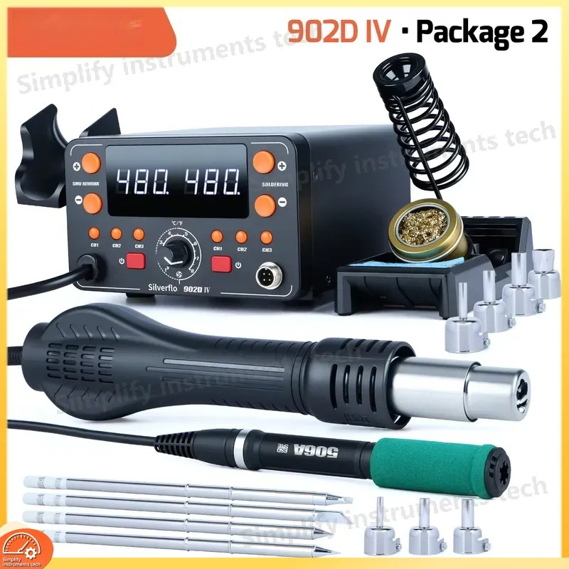 902D IV 775W Soldering Station - Hot Air Rework Station T12 评论和价格