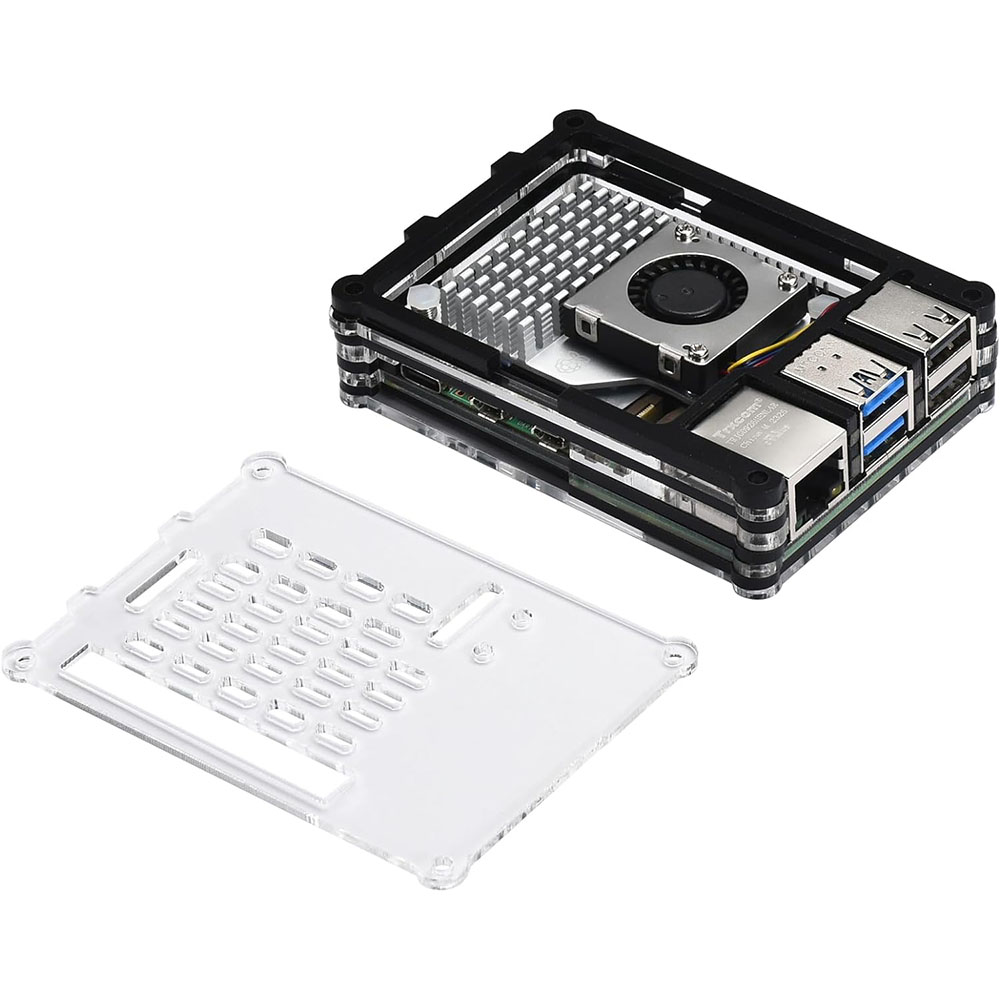 Acrylic Case with Active Coole - Raspberry Pi 5 8Gb Kit 评论和价格