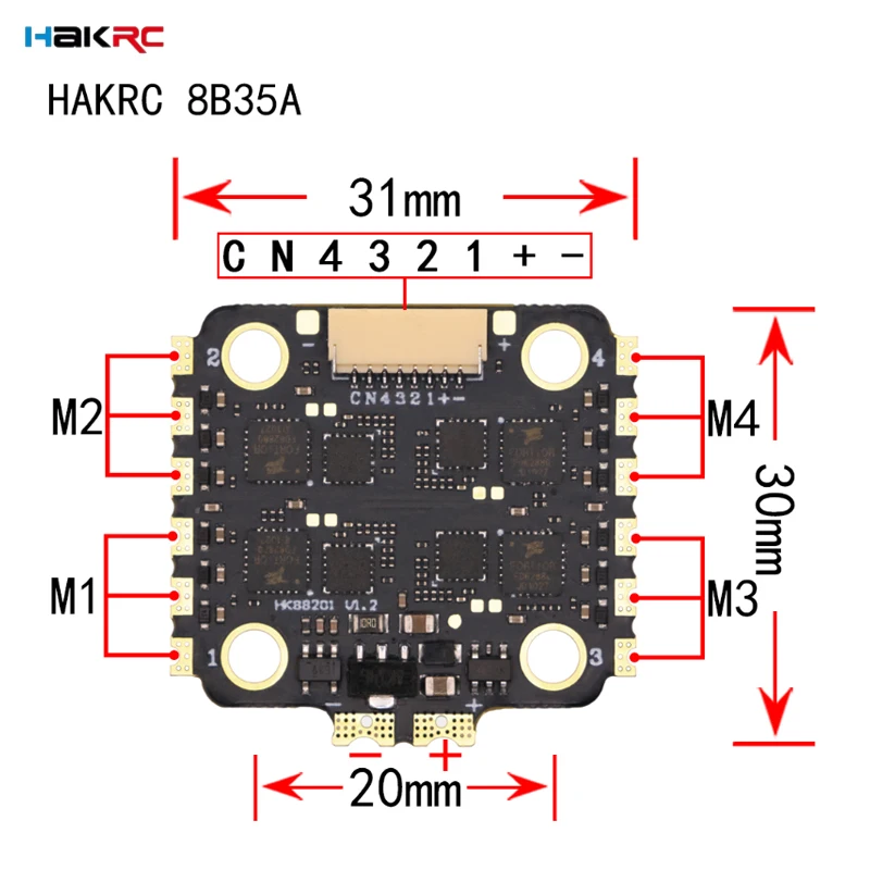 HAKRC F7220 V2 F7 Mini Flight  - Fpv Flight Controller F7 Stack 60A 评论和价格